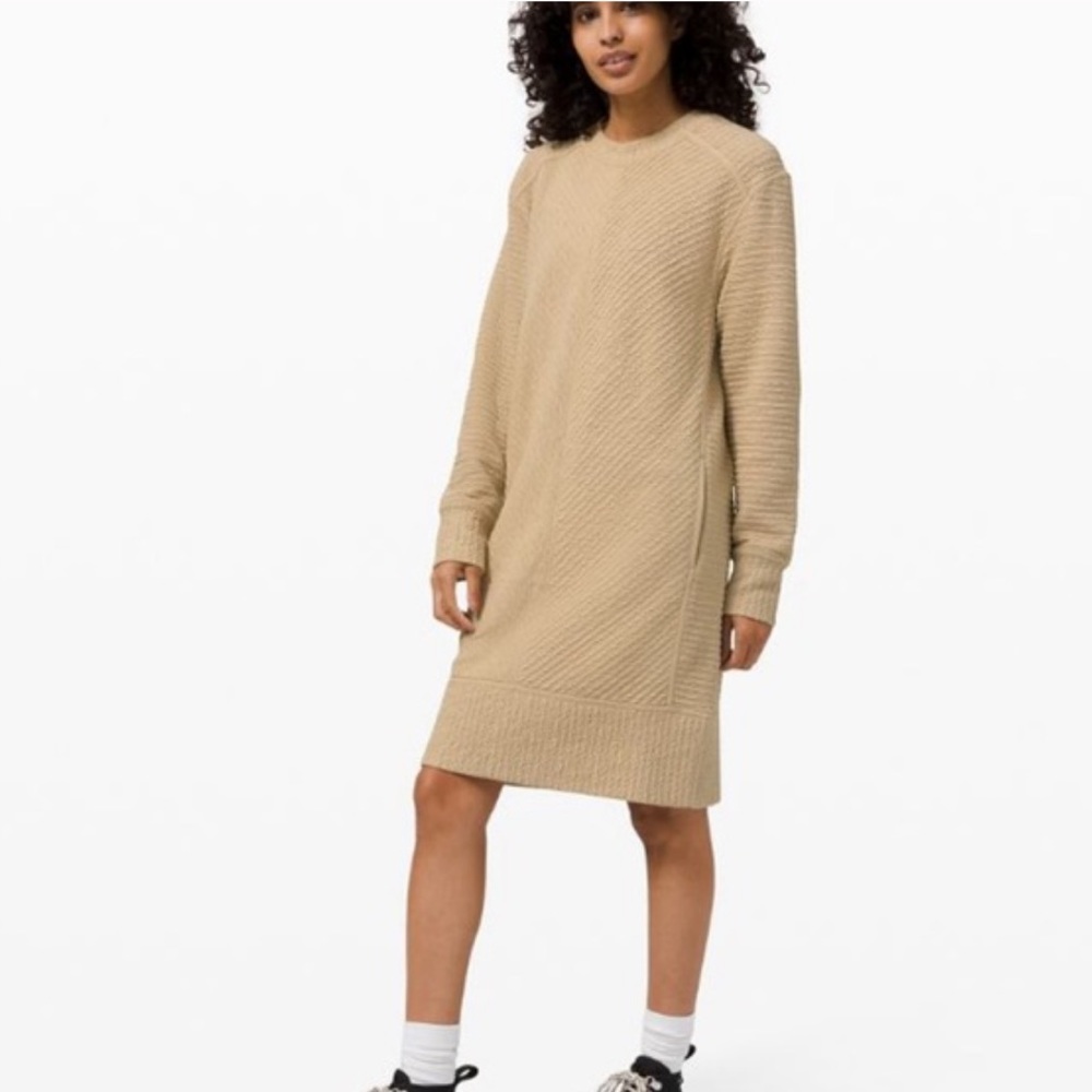 Lululemon‎ On Repeat Ribbed Long Sleeve Dress